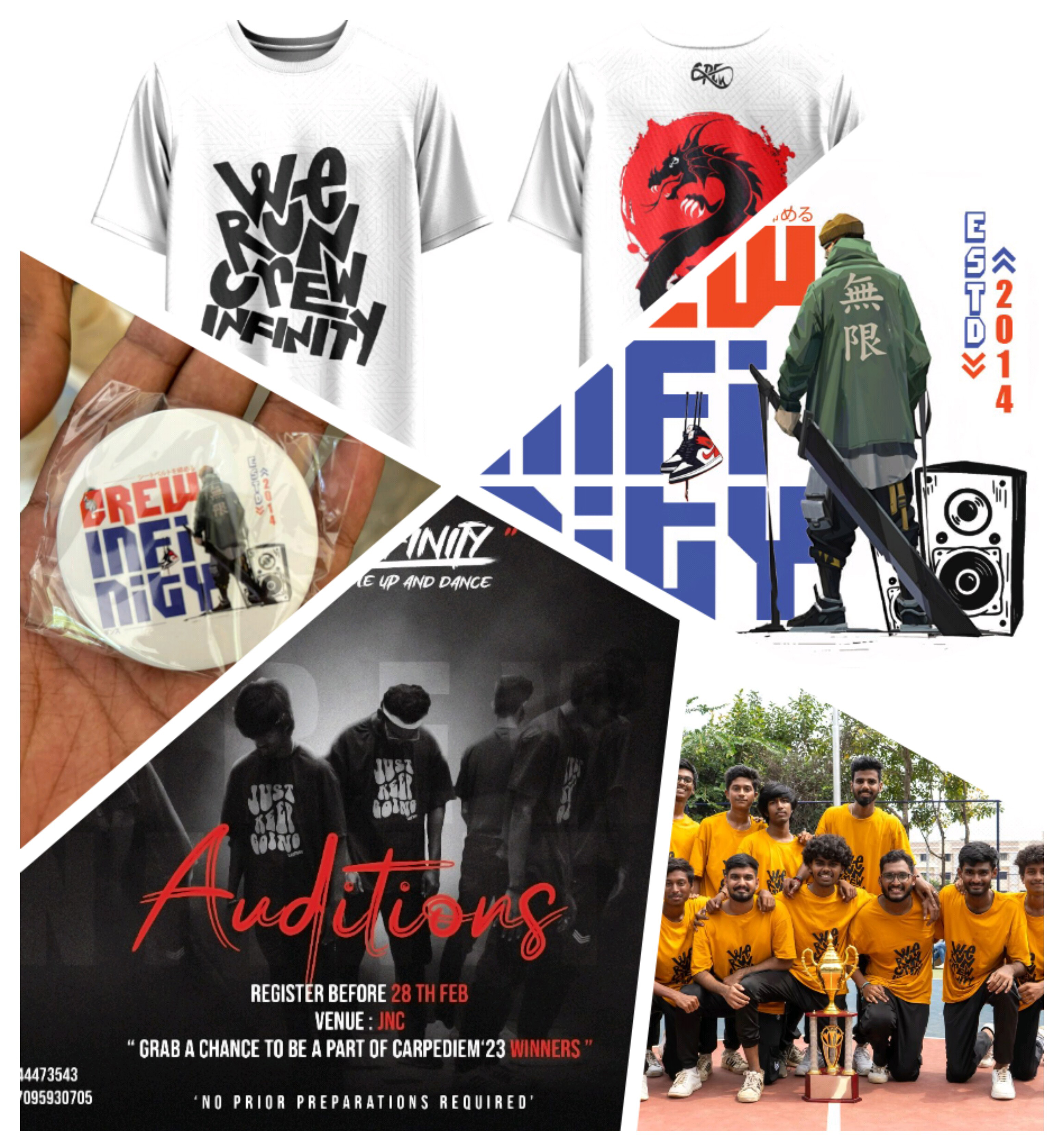 Crew Infinity, Dance Club of Sastra University - Merch Designer and Graphic Designer