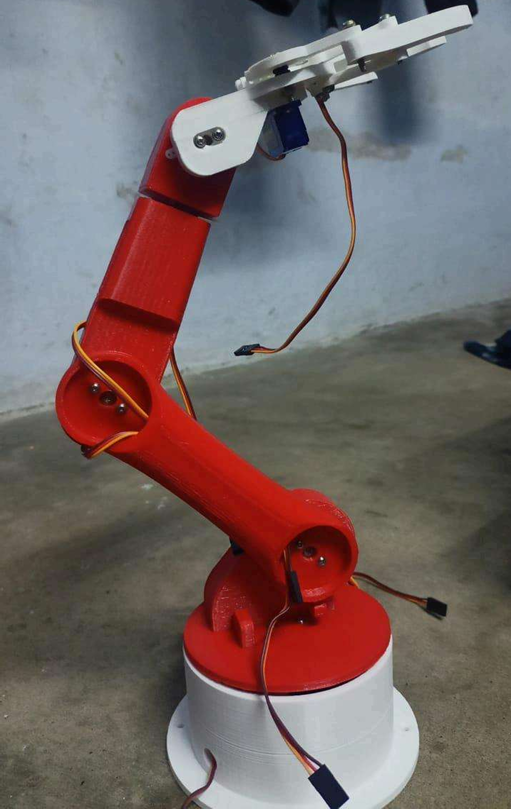 A 5 DOF line follower Pick and place robot manipulator